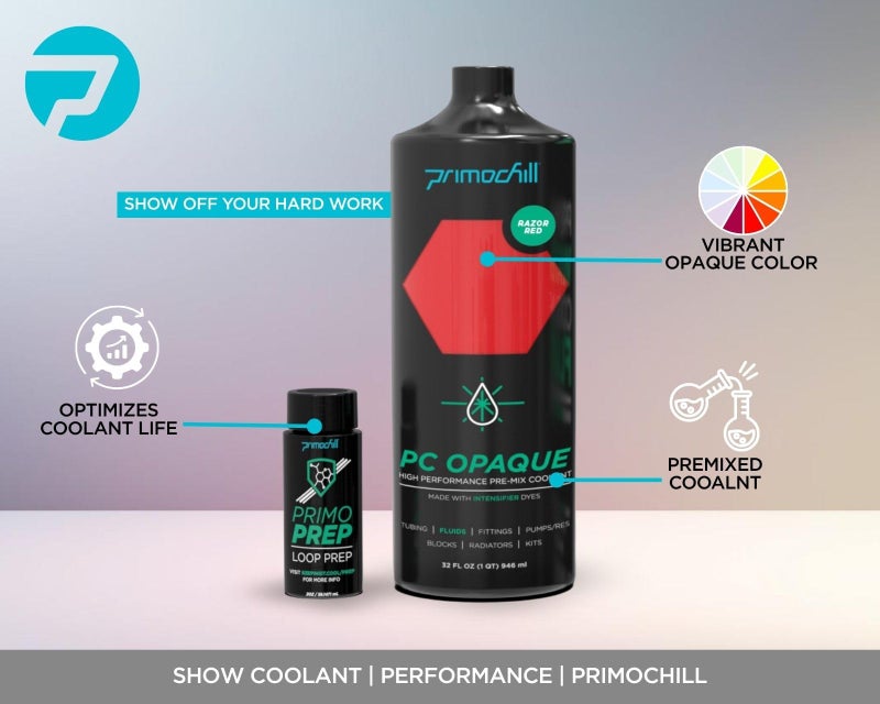 PrimoChill بريمو تشيل أوبيك - سائل تبريد مائي للحاسوب، صلب/غير شفاف، حماية كاملة، للمستخدم المتقدم، بريمو بريب مشمول، صنع بفخر في الولايات المتحدة الأمريكية (32oz/.9L) - Image 2
